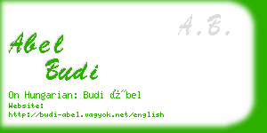 abel budi business card